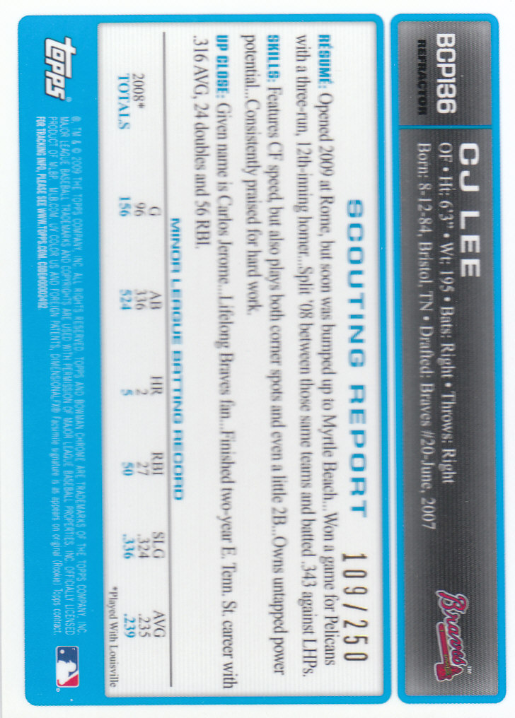 2009 Bowman Chrome Baseball Part 4 Prospects and Autograph Parallel Cards - Picture 65 of 109