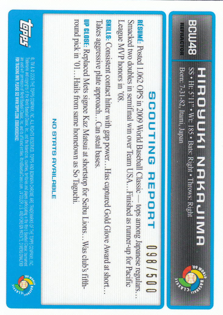 2009 Bowman Chrome Baseball Part 4 Prospects and Autograph Parallel Cards - Picture 93 of 109