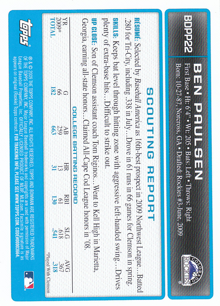 2009 Bowman Draft Baseball Part 2 Parallel Cards - Picture 203 of 387