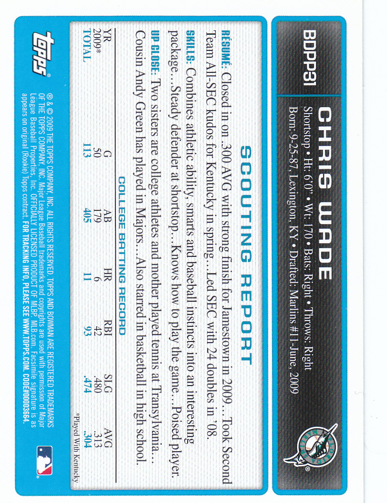 2009 Bowman Draft Baseball Part 2 Parallel Cards - Picture 221 of 387