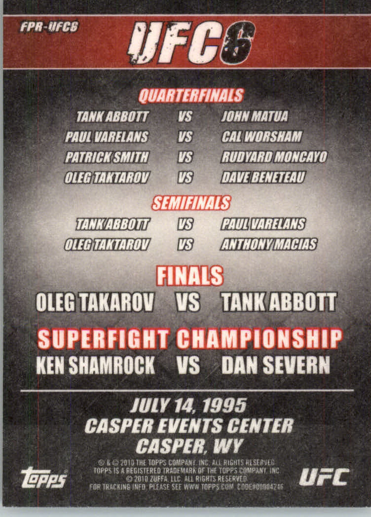2010 Topps UFC Main Event Fight Poster Review 91 Randy Couture Brock Lesnar