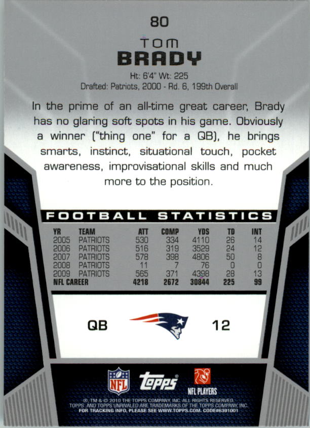 2010 Topps Unrivaled Football Card Pick - Picture 161 of 217