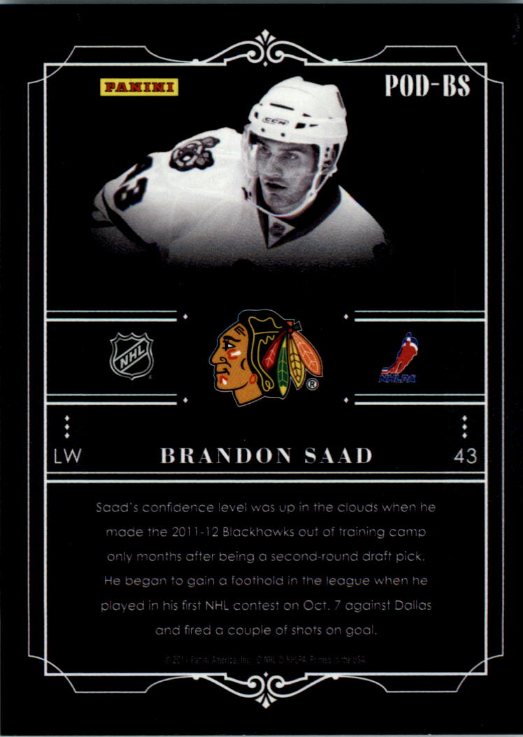 2011-12 Panini Player of the Day Black Border Hockey Card Pick - Picture 9 of 21