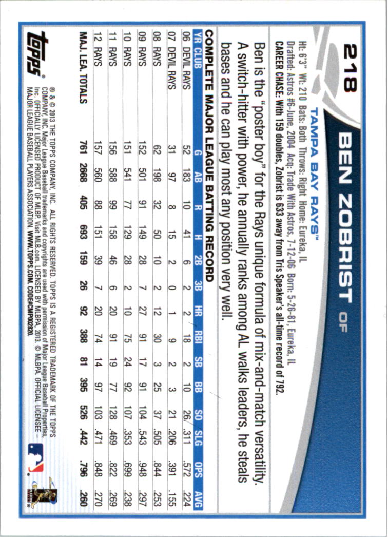 2013 Topps Baseball Card Pick 217-450 - Picture 5 of 454