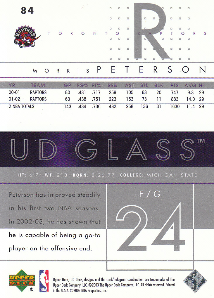 2002/2003 Glass (Upper Deck) Basketball - Picture 7 of 205