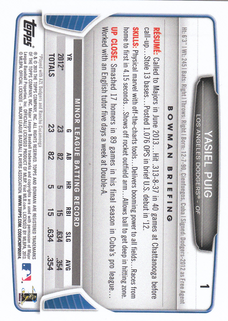 2013 Bowman Draft Baseball Part 2 - Picture 81 of 193