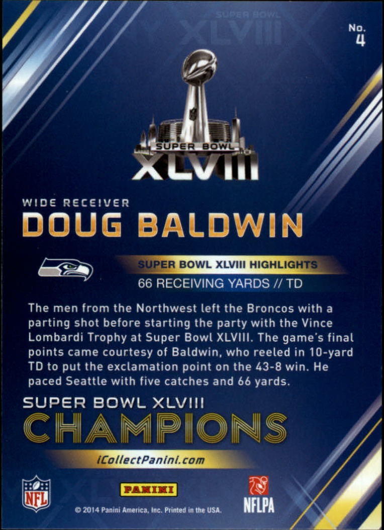 2014 Panini Seattle Seahawks Super Bowl XLVIII Champions - Pick A Player