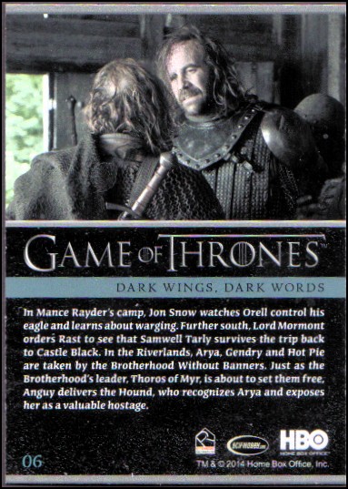 2014 Game of Thrones Season Three Foil YOU PICK - Picture 9 of 137
