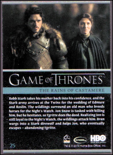 2014 Game of Thrones Season Three Foil YOU PICK - Picture 41 of 137