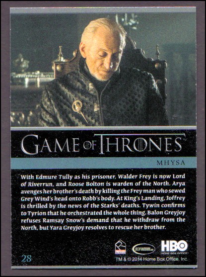 2014 Game of Thrones Season Three Foil YOU PICK - Picture 45 of 137