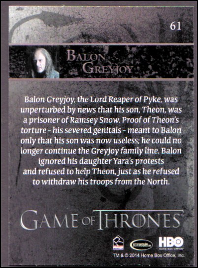 2014 Game of Thrones Season Three Foil YOU PICK - Picture 79 of 137
