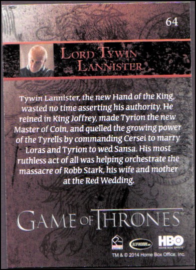 2014 Game of Thrones Season Three Foil YOU PICK - Picture 85 of 137