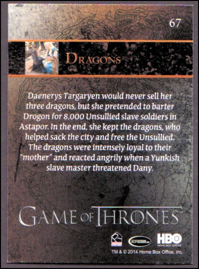2014 Game of Thrones Season Three Foil YOU PICK - Picture 91 of 137