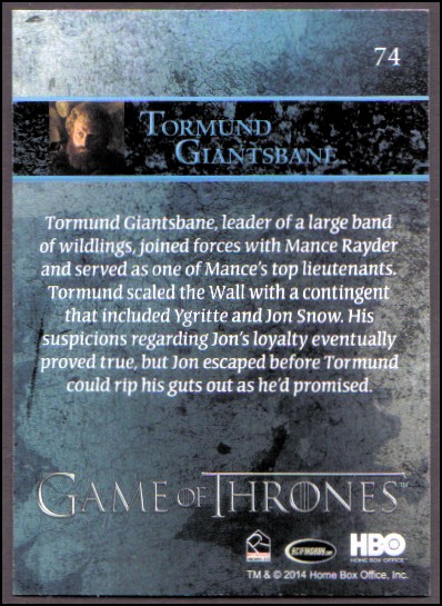 2014 Game of Thrones Season Three Foil YOU PICK - Picture 99 of 137