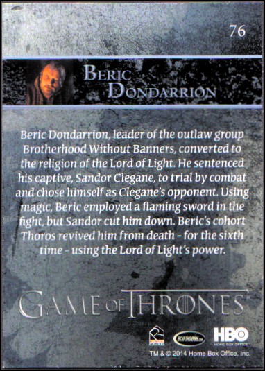 2014 Game of Thrones Season Three Foil YOU PICK - Picture 103 of 137