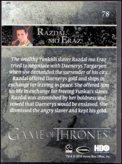 2014 Game of Thrones Season Three Foil YOU PICK - Picture 105 of 137