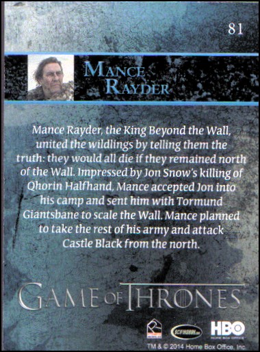 2014 Game of Thrones Season Three Foil YOU PICK - Picture 109 of 137
