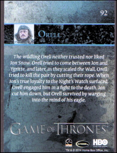2014 Game of Thrones Season Three Foil YOU PICK - Picture 125 of 137