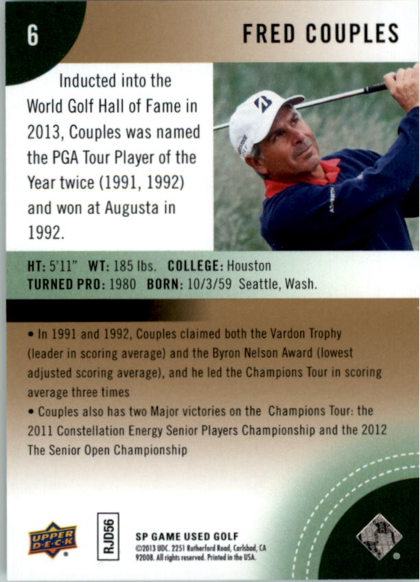 2014 SP Game Used Golf Card Pick - Picture 9 of 51