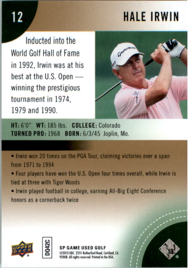 2014 SP Game Used Golf Card Pick - Picture 21 of 51