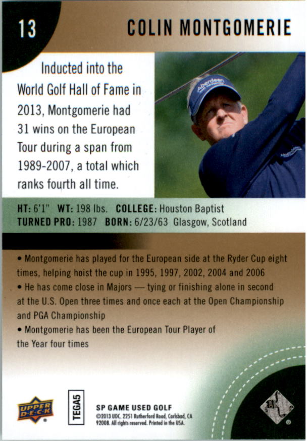 2014 SP Game Used Golf Card Pick - Picture 23 of 51