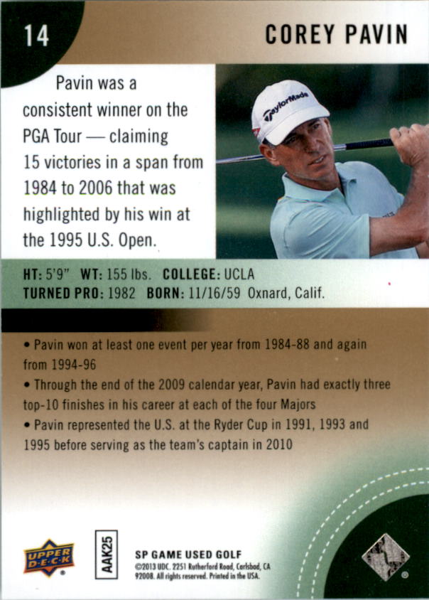 2014 SP Game Used Golf Card Pick - Picture 25 of 51