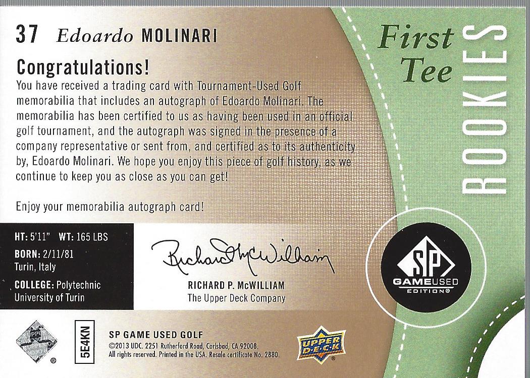 2014 SP Game Used Golf Card Pick - Picture 47 of 51