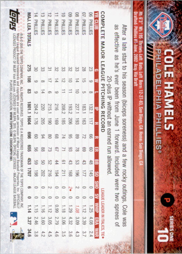 2015 Topps Baseball Part 1 - Picture 19 of 485