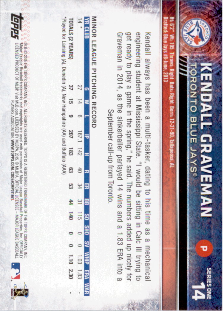 2015 Topps Baseball Part 1 - Picture 27 of 485