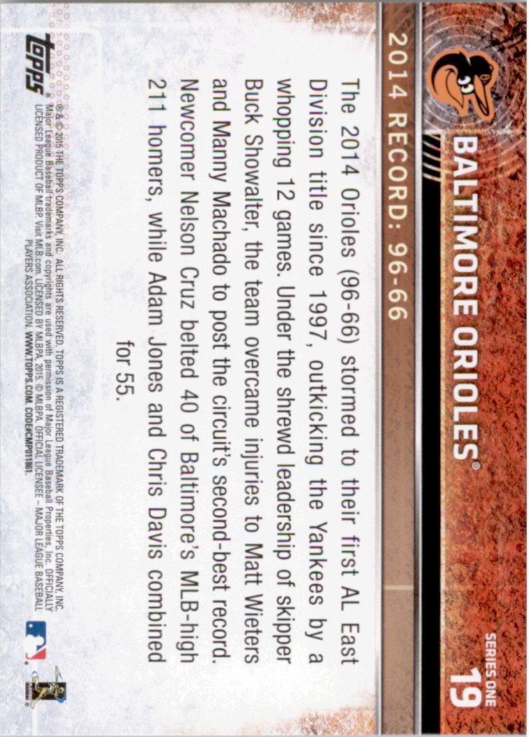 2015 Topps Baseball Part 1 - Picture 37 of 485