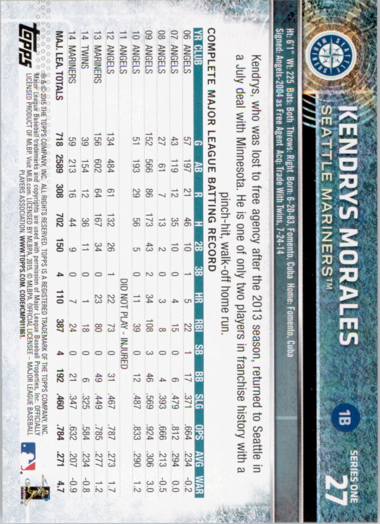 2015 Topps Baseball Part 1 - Picture 53 of 485