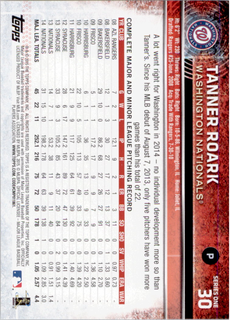 2015 Topps Baseball Part 1 - Picture 59 of 485