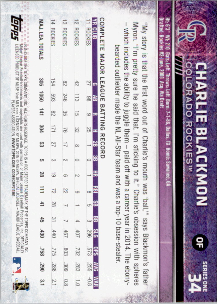 2015 Topps Baseball Part 1 - Picture 67 of 485