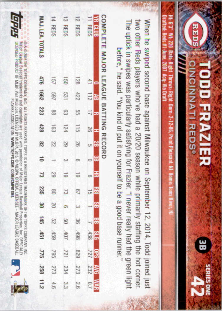 2015 Topps Baseball Part 1 - Picture 81 of 485