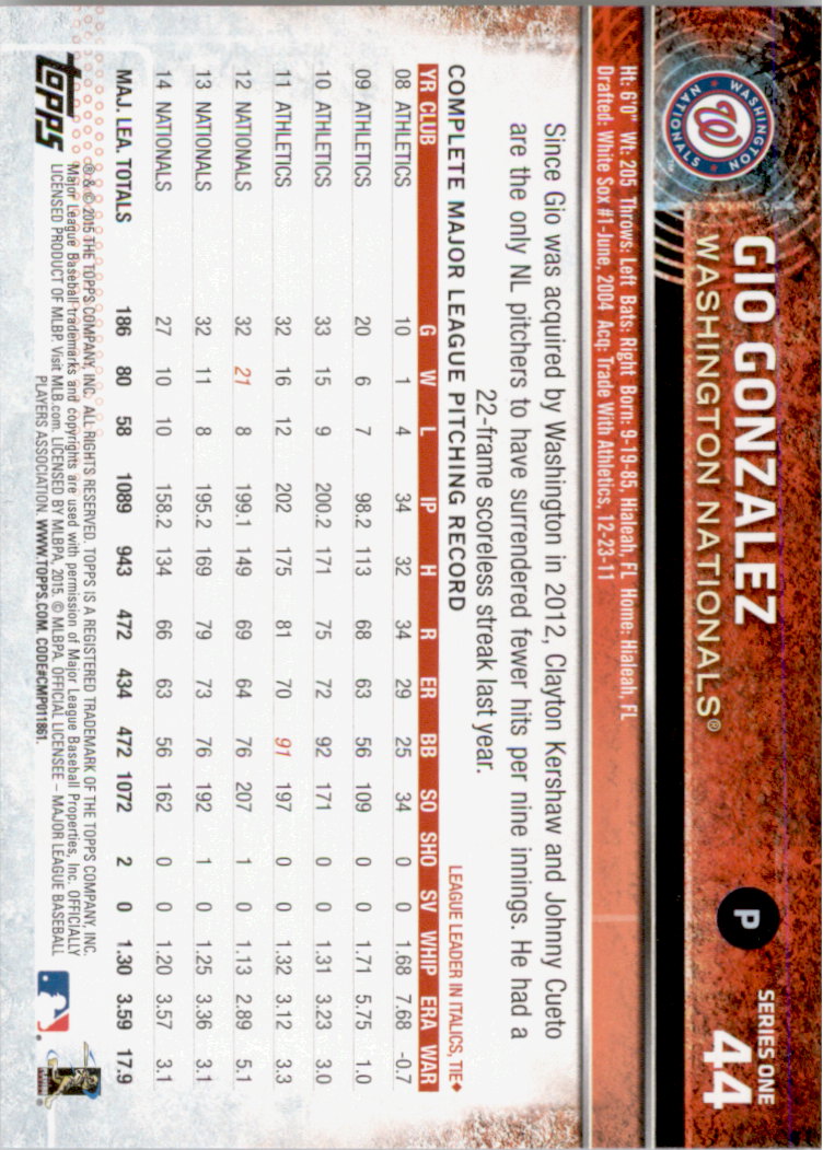 2015 Topps Baseball Part 1 - Picture 85 of 485