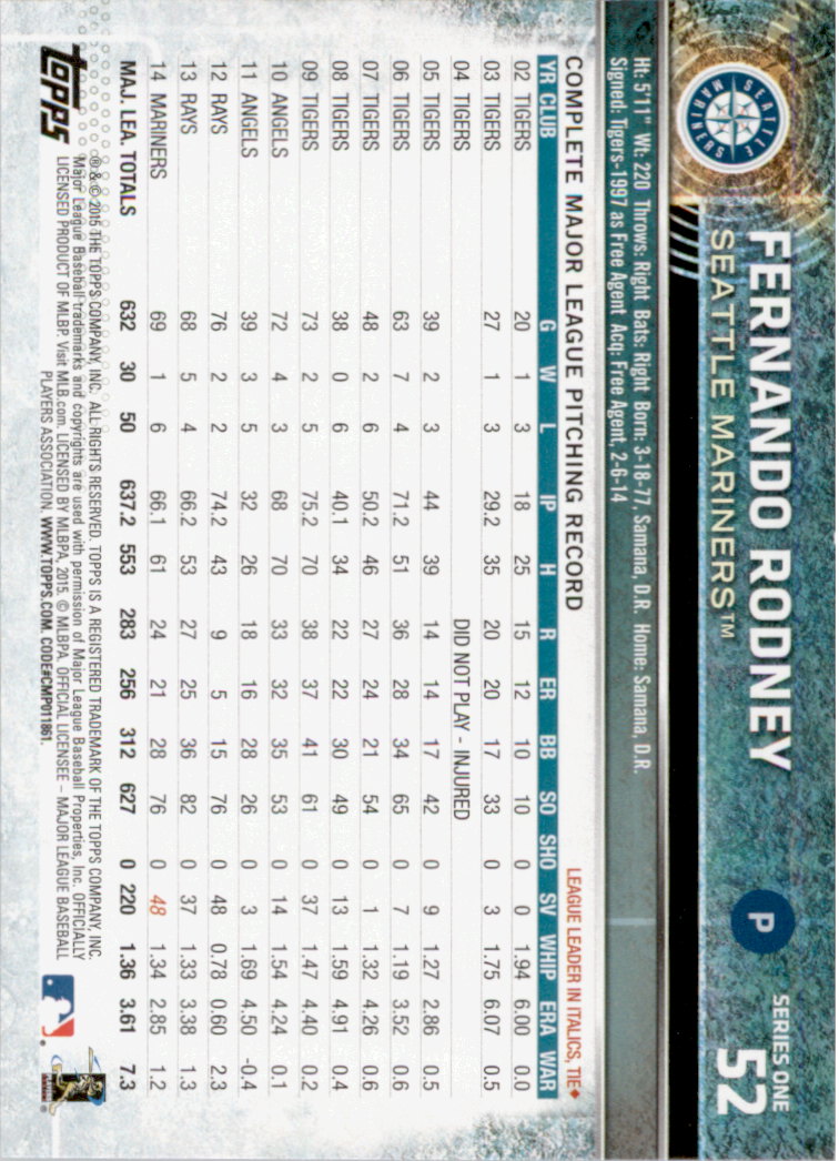 2015 Topps Baseball Part 1 - Picture 101 of 485