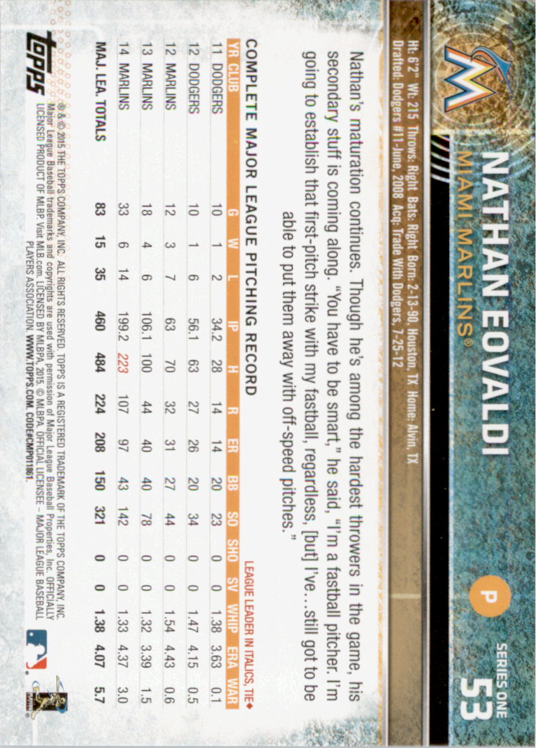 2015 Topps Baseball Part 1 - Picture 103 of 485