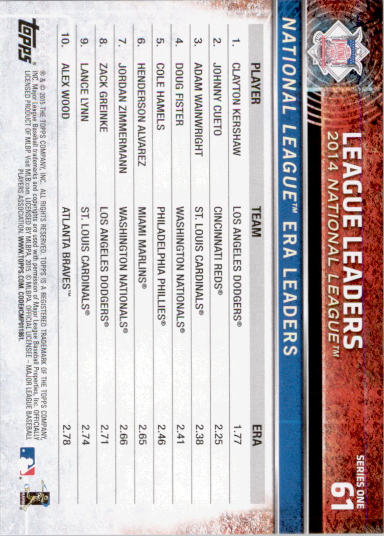 2015 Topps Baseball Part 1 - Picture 119 of 485