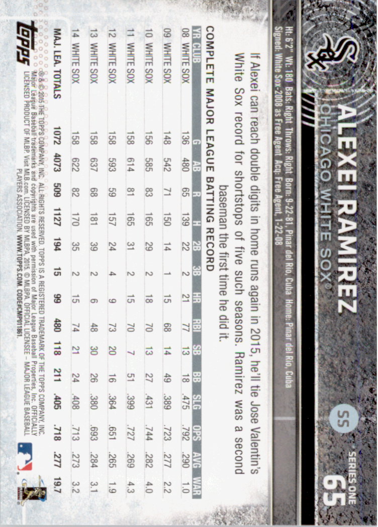 2015 Topps Baseball Part 1 - Picture 127 of 485
