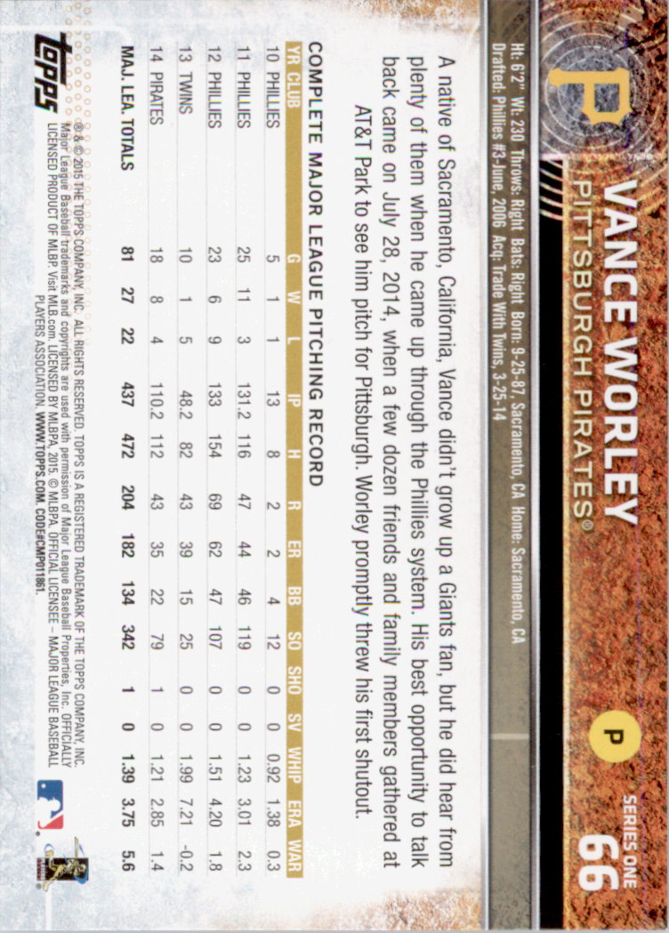 2015 Topps Baseball Part 1 - Picture 129 of 485