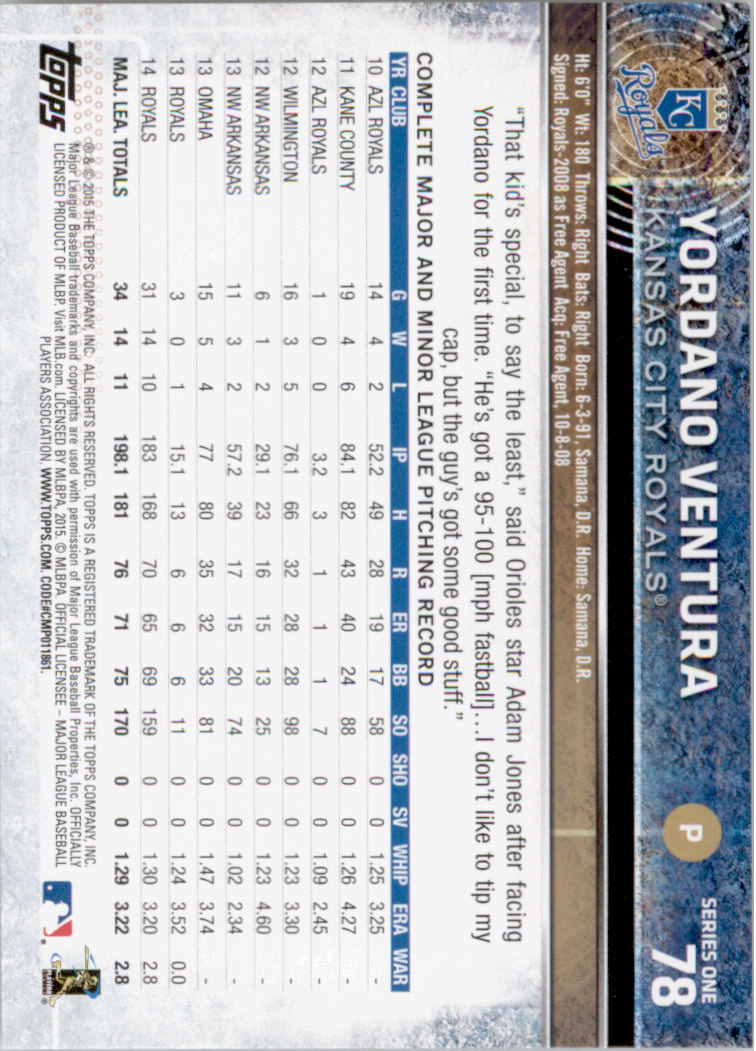 2015 Topps Baseball Part 1 - Picture 153 of 485