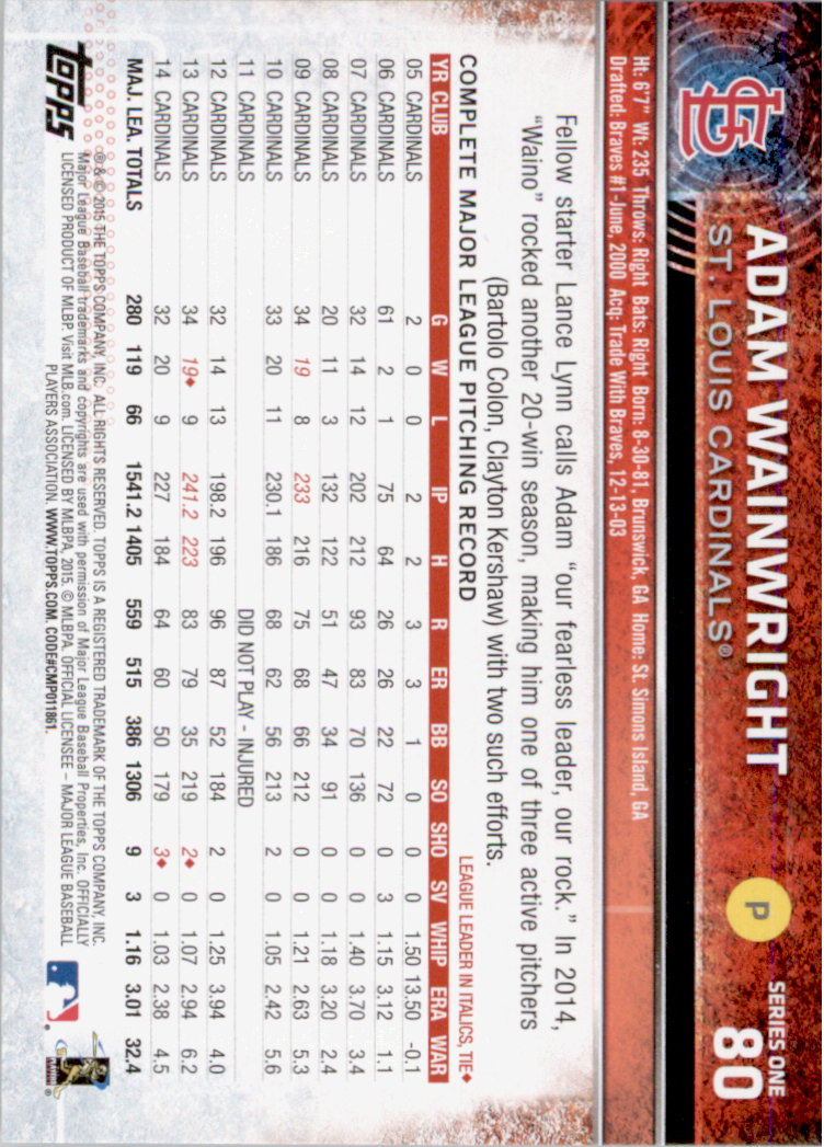 2015 Topps Baseball Part 1 - Picture 157 of 485