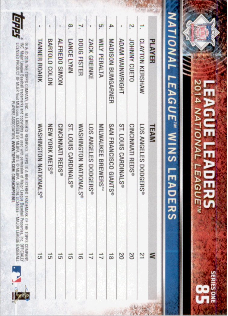 2015 Topps Baseball Part 1 - Picture 167 of 485