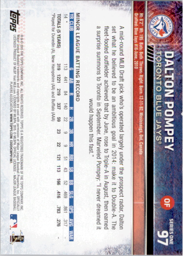 2015 Topps Baseball Part 1 - Picture 187 of 485