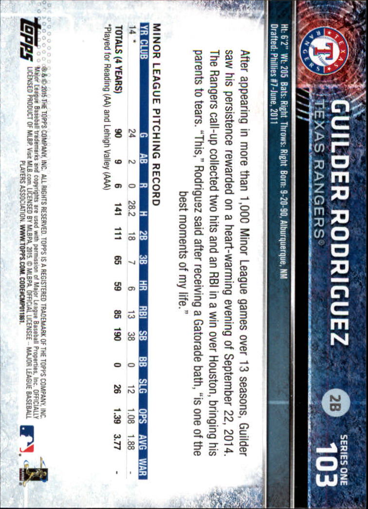 2015 Topps Baseball Part 1 - Picture 197 of 485