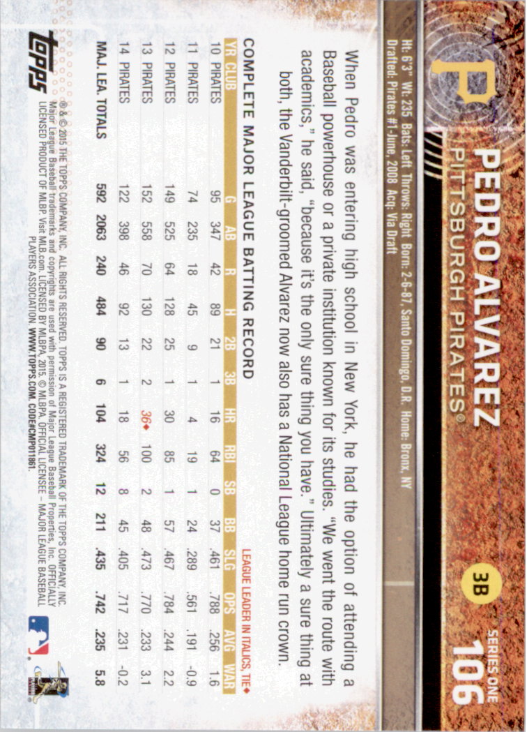 2015 Topps Baseball Part 1 - Picture 203 of 485