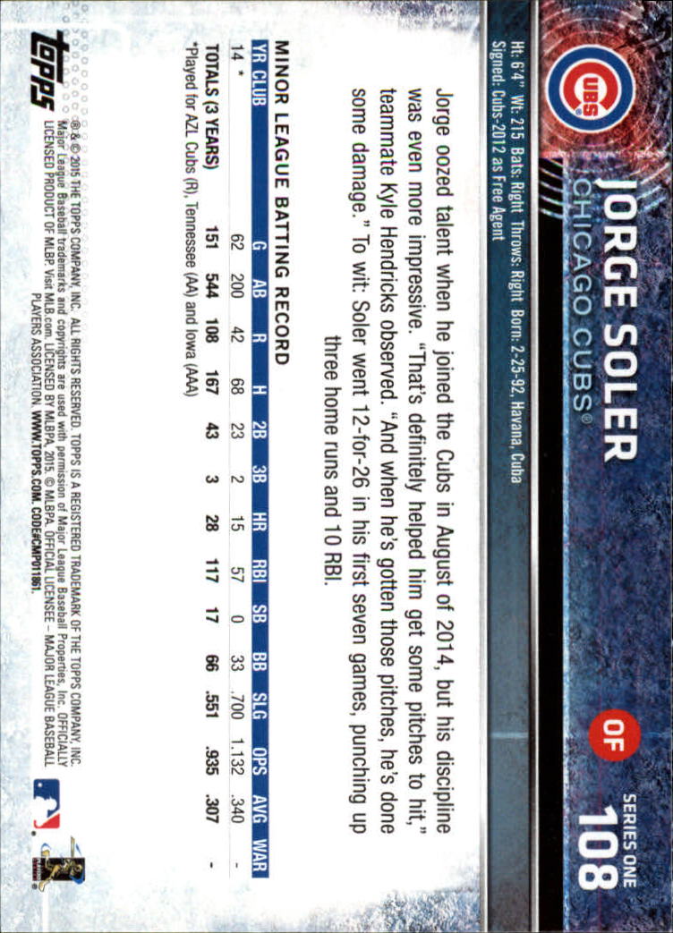 2015 Topps Baseball Part 1 - Picture 207 of 485