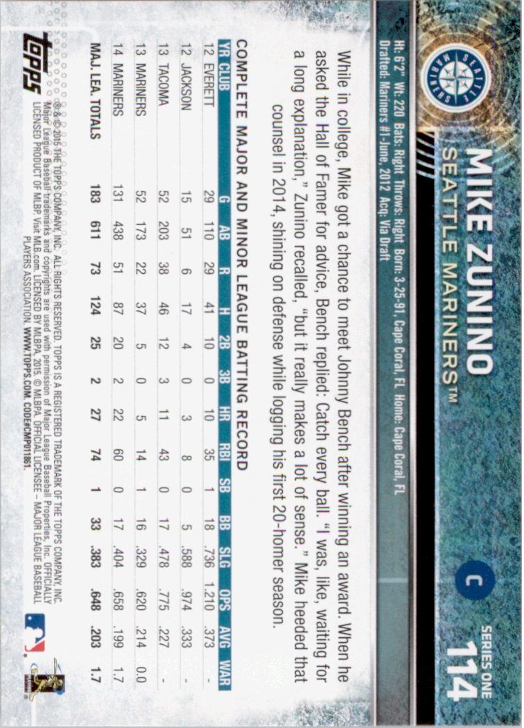 2015 Topps Baseball Part 1 - Picture 220 of 485