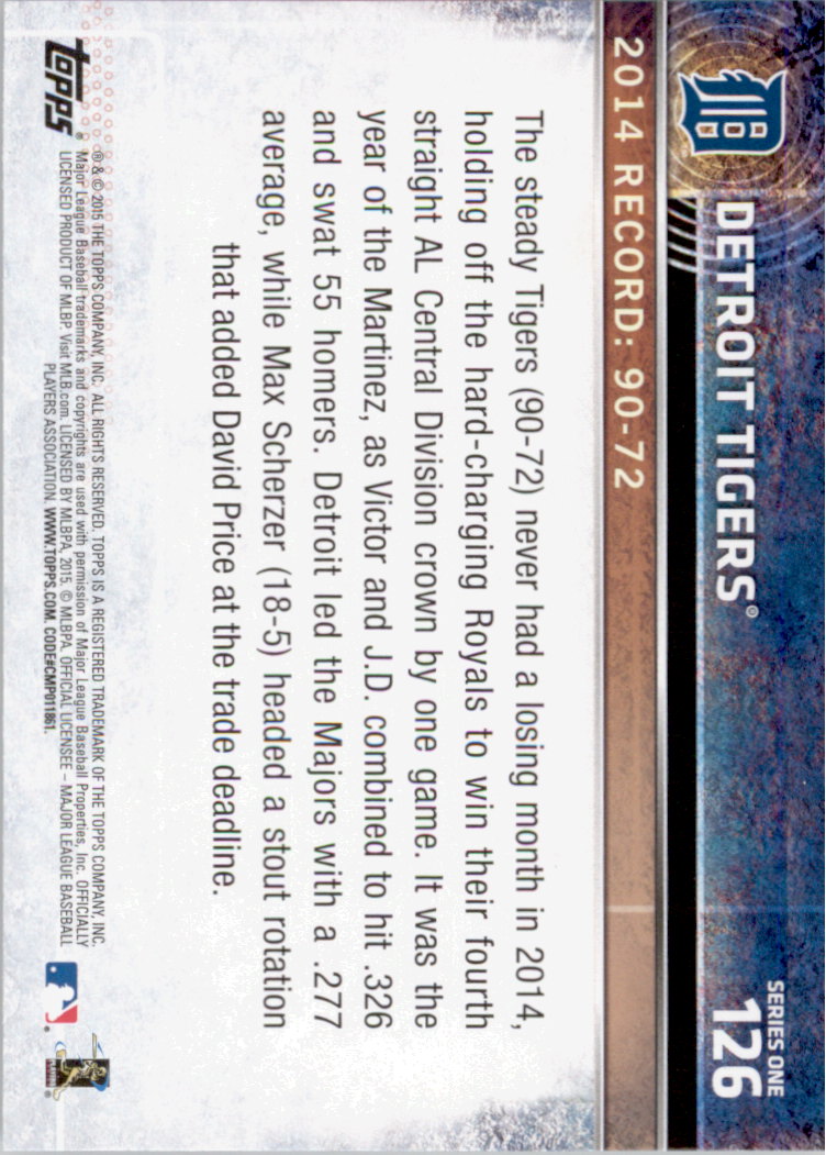 2015 Topps Baseball Part 1 - Picture 244 of 485