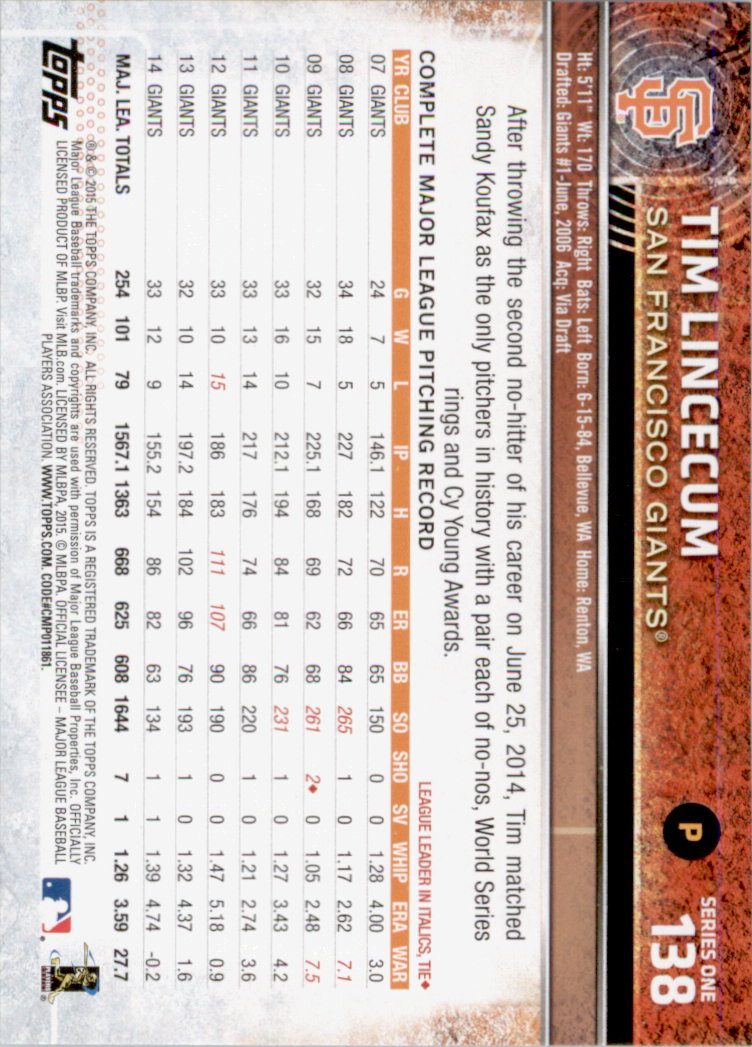 2015 Topps Baseball Part 1 - Picture 268 of 485